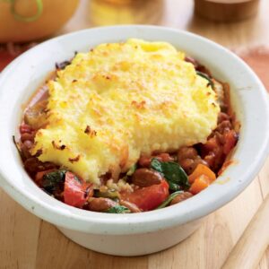 Vege pies with polenta