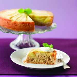 Apple and almond upside-down cake