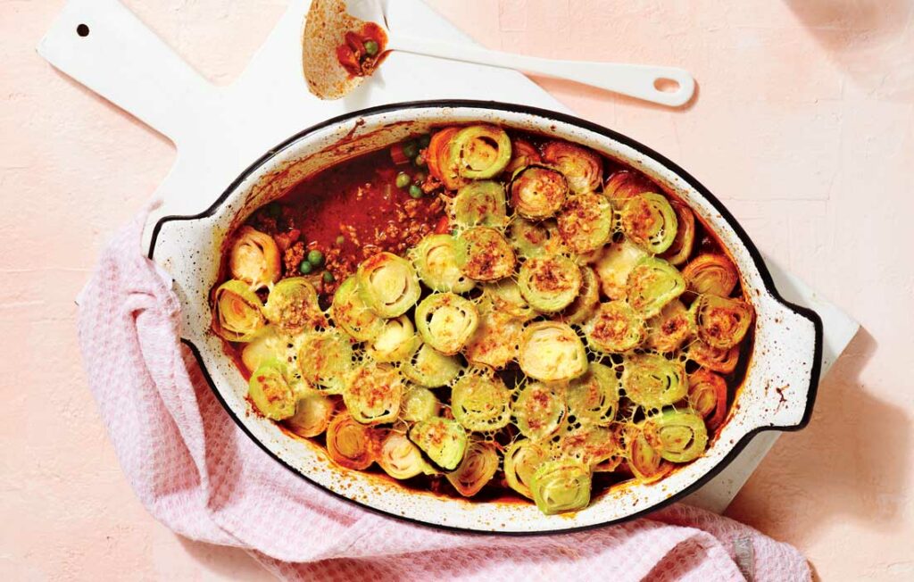 Shepherd’s pie with cheesy leek topping Shepherd’s pie with cheesy leek topping